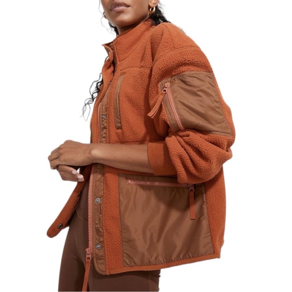 NWD Madewell MWL Resourced Sherpa Fleece Snap Front Jacket Size Small